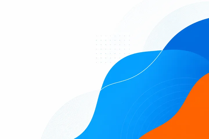 Abstract blue and orange TABYS wave